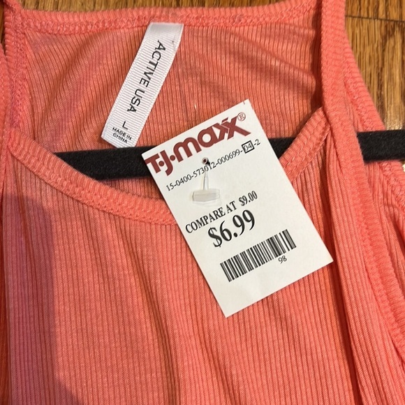 NWT Active Usa Woman’s Pink Active Tank Size L - Picture 2 of 4